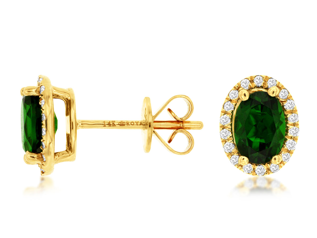 RUSSALITE & DIAMOND HALO STUDS