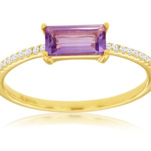 AMETHYST & DIAMOND RING