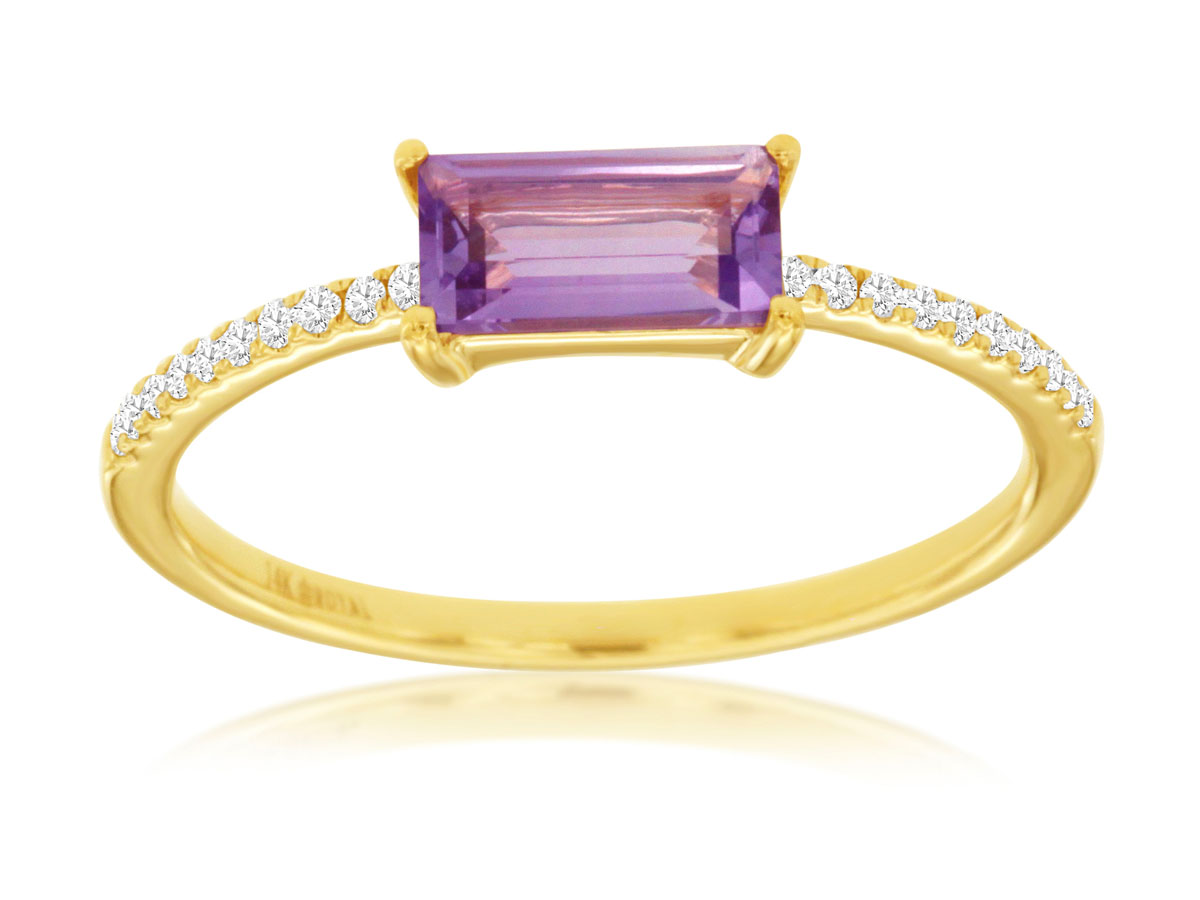 AMETHYST & DIAMOND RING