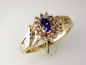 TANZANITE & DIAMOND RING