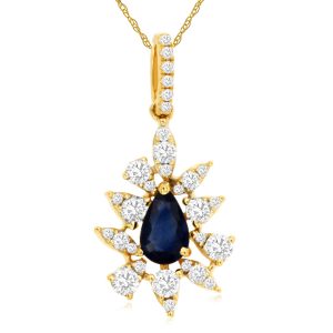 SAPPHIRE & DIAMOND PENDANT