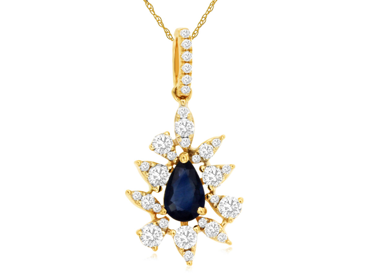 SAPPHIRE & DIAMOND PENDANT