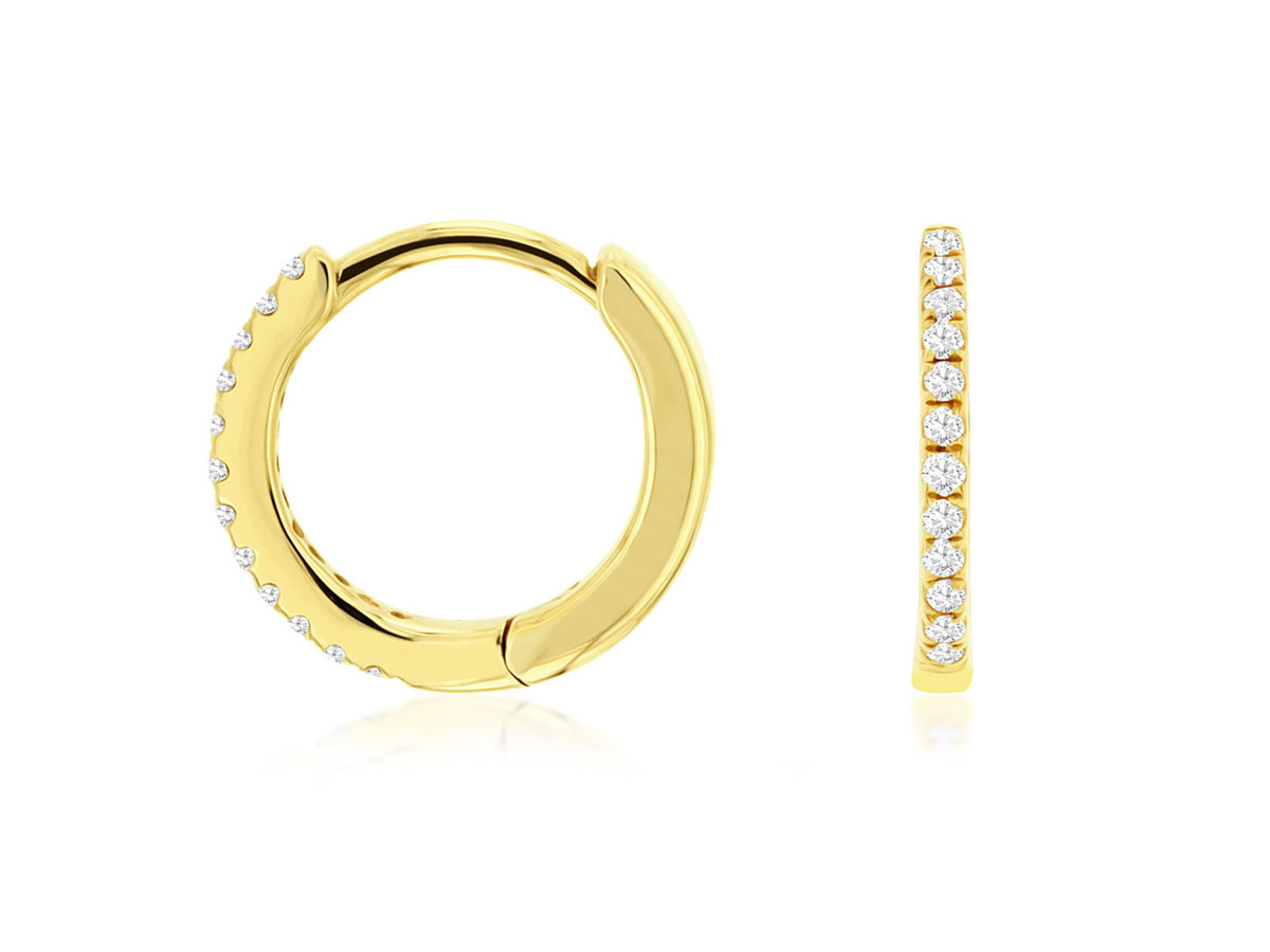 DIAMOND HOOPS 10MM