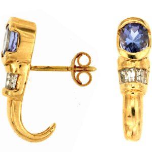TANZANITE & DIAMOND EARRING
