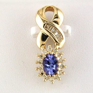 TANZANITE & DIAMOND PENDANT