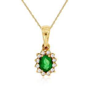 EMERALD & DIAMOND PENDANT