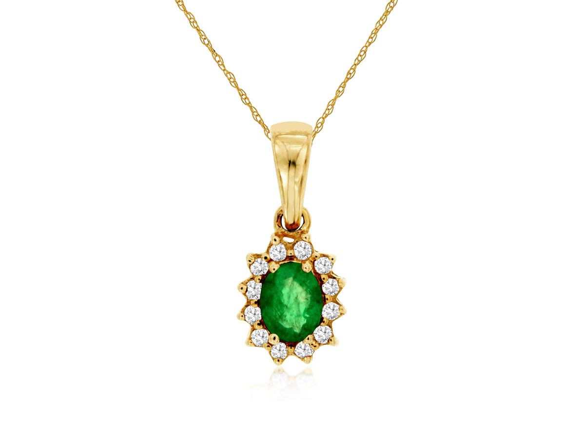 EMERALD & DIAMOND PENDANT