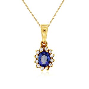 TANZANITE & DIAMOND PENDANT