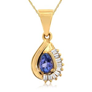 TANZANITE & DIAMOND PENDANT