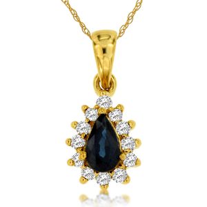 SAPPHIRE & DIAMOND PENDANT