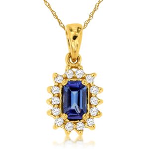 TANZANITE & DIAMOND PENDANT
