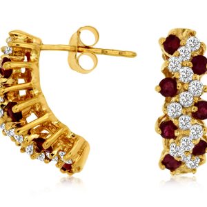 RUBY & DIAMOND EARRING