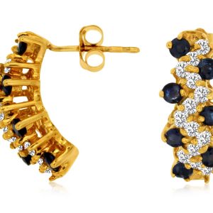 SAPPHIRE & DIAMOND EARRING