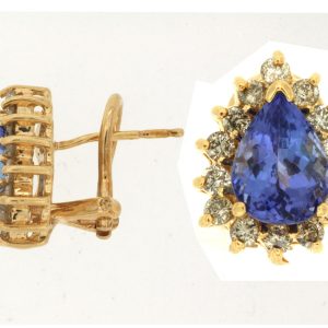 TANZANITE & DIAMOND EARRING