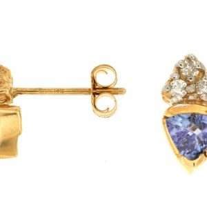 TANZANITE & DIAMOND EARRING