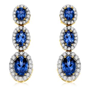 TANZANITE & DIAMOND EARRING