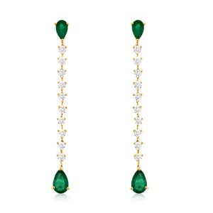 EMERALD & DIAMOND EARRING