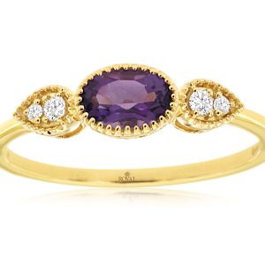 AMETHYST & DIAMOND RING