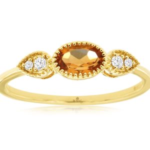 CITRINE & DIAMOND RING