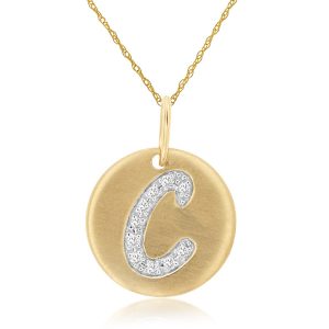 INITIAL DIAMOND PENDANT C