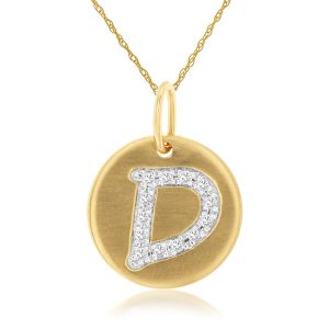 INITIAL DIAMOND PENDANT D