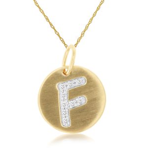 INITIAL DIAMOND PENDANT F