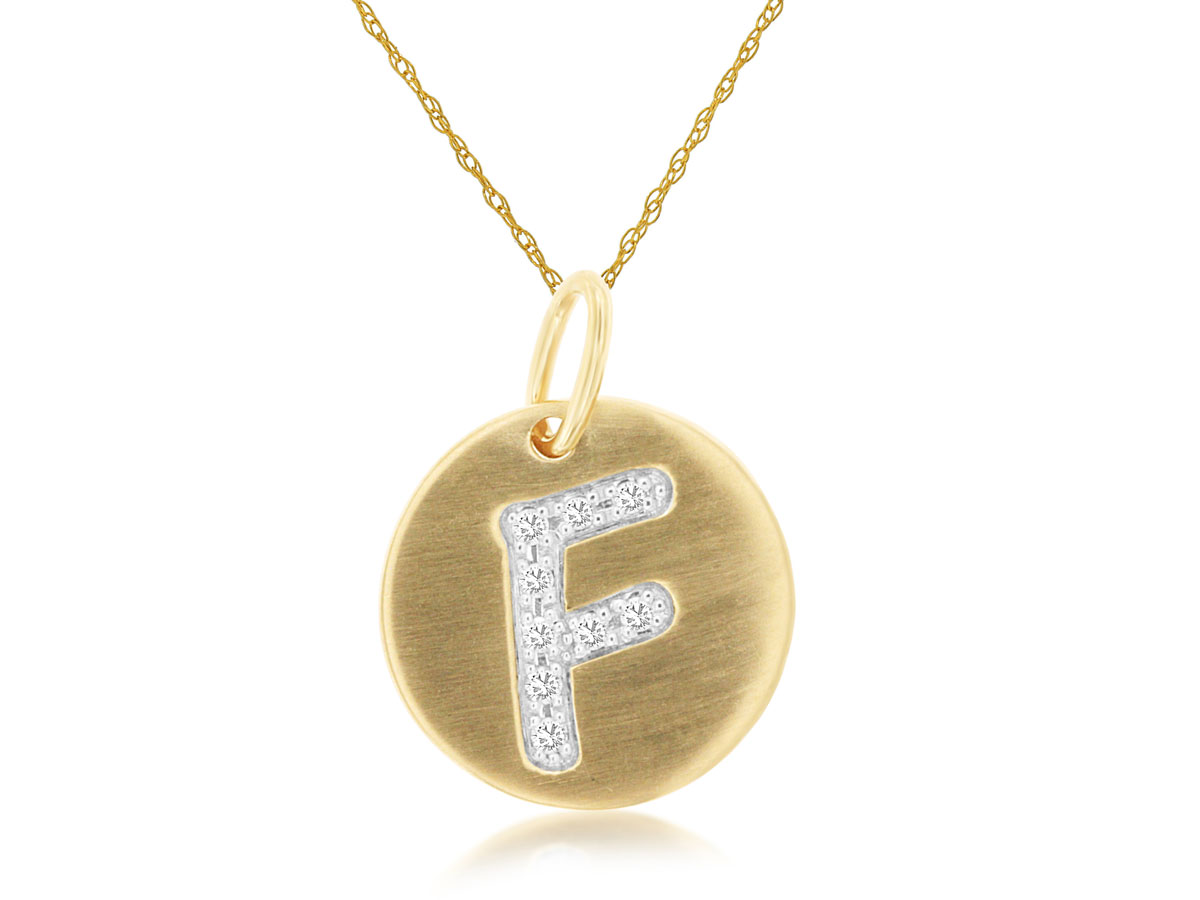 INITIAL DIAMOND PENDANT F