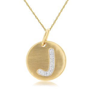 INITIAL DIAMOND PENDANT J