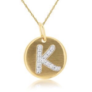 INITIAL DIAMOND PENDANT K