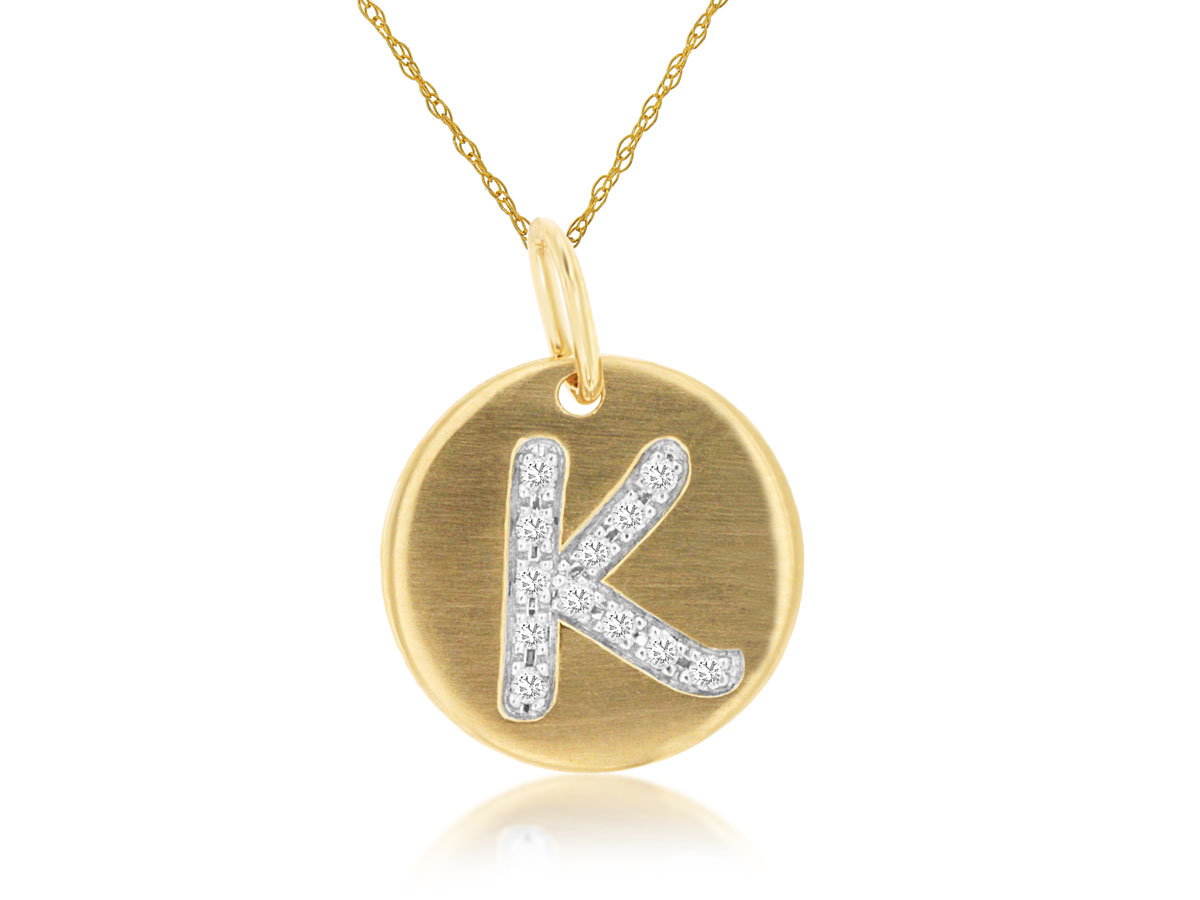 INITIAL DIAMOND PENDANT K