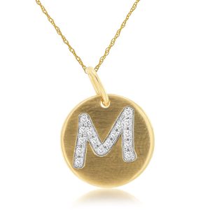 INITIAL DIAMOND PENDANT M