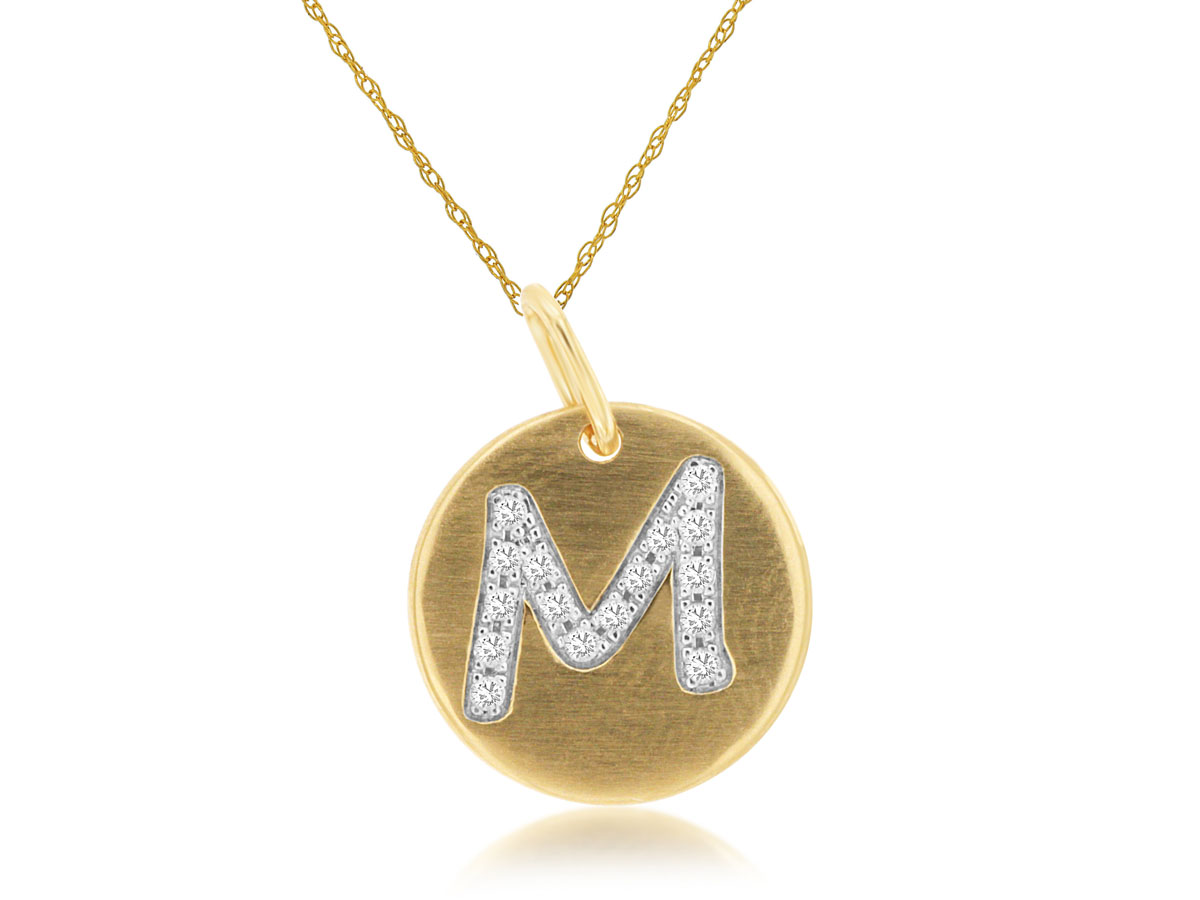 INITIAL DIAMOND PENDANT M
