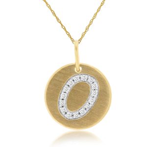 INITIAL DIAMOND PENDANT O