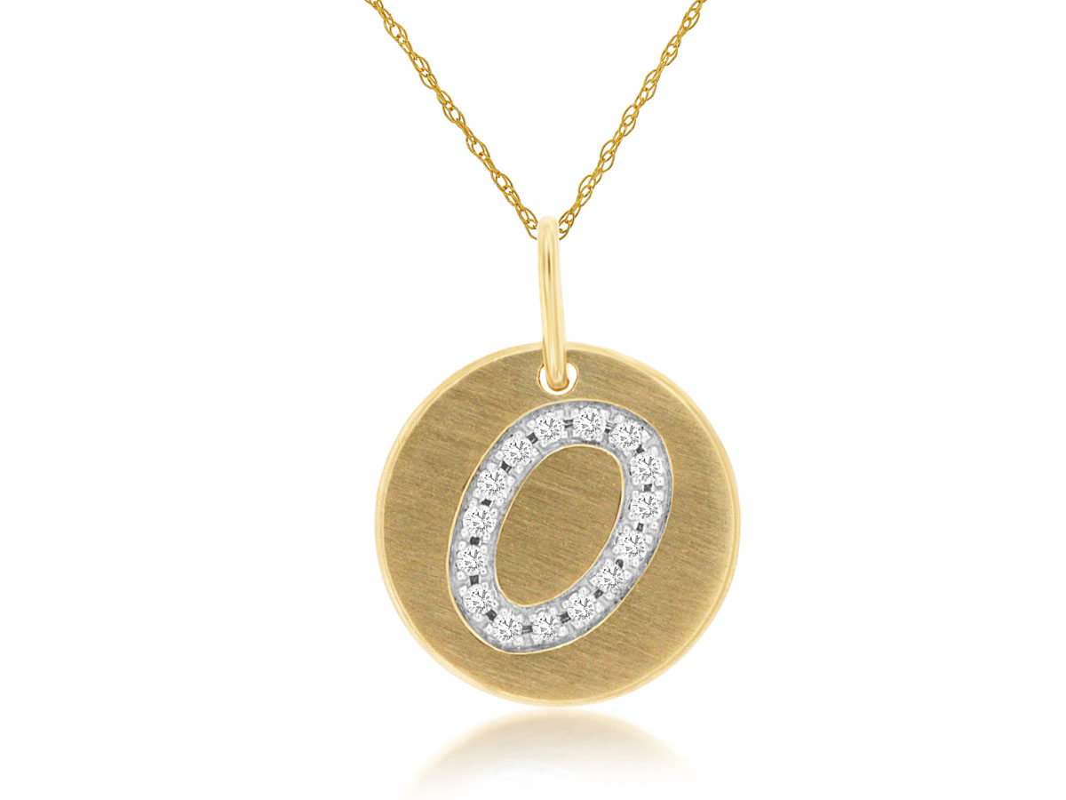 INITIAL DIAMOND PENDANT O