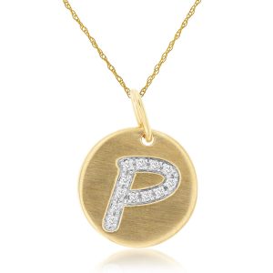 INITIAL DIAMOND PENDANT P