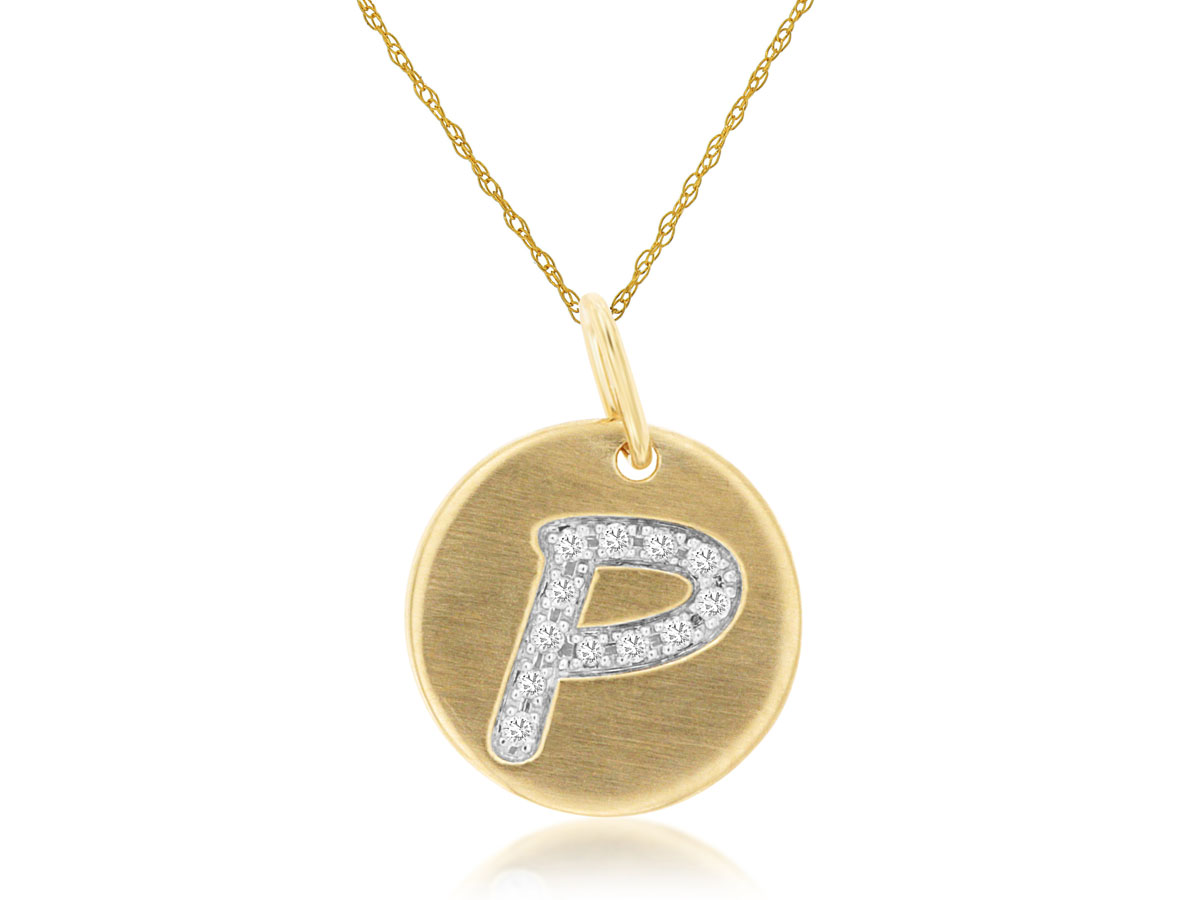 INITIAL DIAMOND PENDANT P