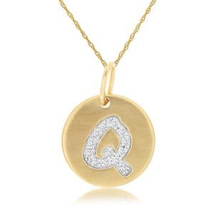 INITIAL DIAMOND PENDANT Q