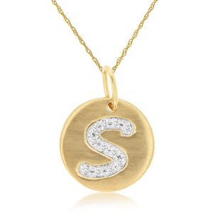 INITIAL DIAMOND PENDANT S
