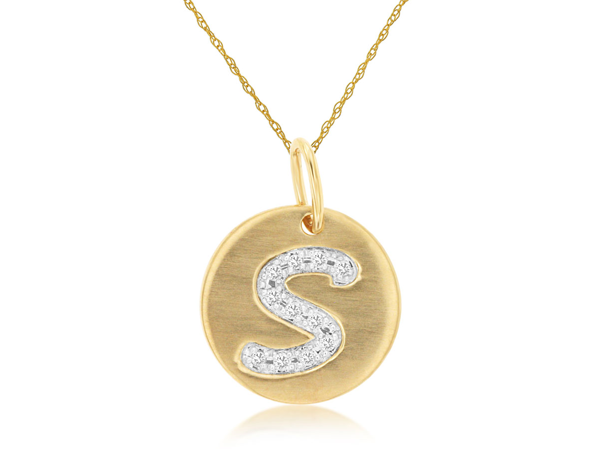 INITIAL DIAMOND PENDANT S