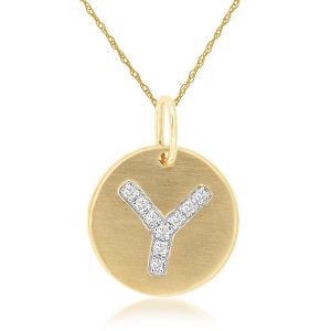 INITIAL DIAMOND PENDANT Y