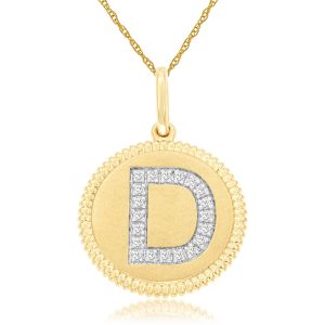 INTIAL DIAMOND PENDANT D