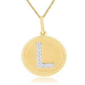 INTIAL DIAMOND PENDANT L