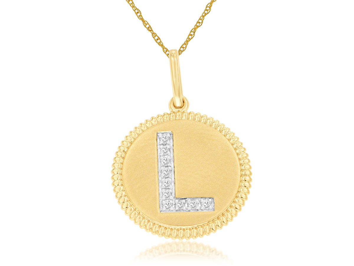 INTIAL DIAMOND PENDANT L