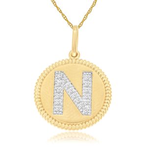 INTIAL DIAMOND PENDANT N