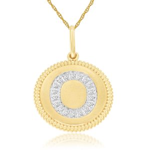 INTIAL DIAMOND PENDANT O