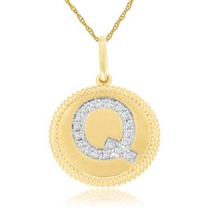 INTIAL DIAMOND PENDANT Q