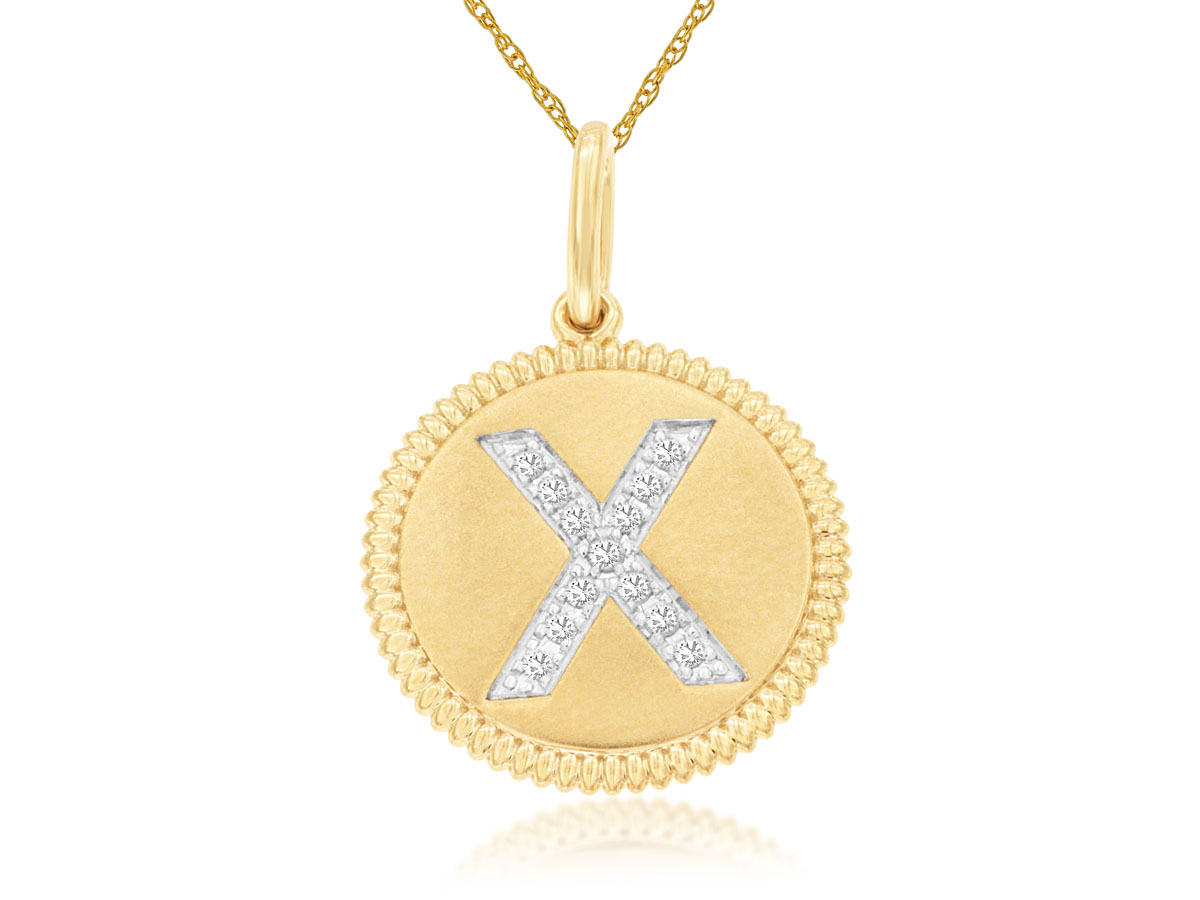 INTIAL DIAMOND PENDANT X