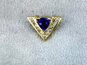 TANZANITE & DIAMOND PENDANT
