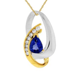 TANZANITE & DIAMOND PENDANT