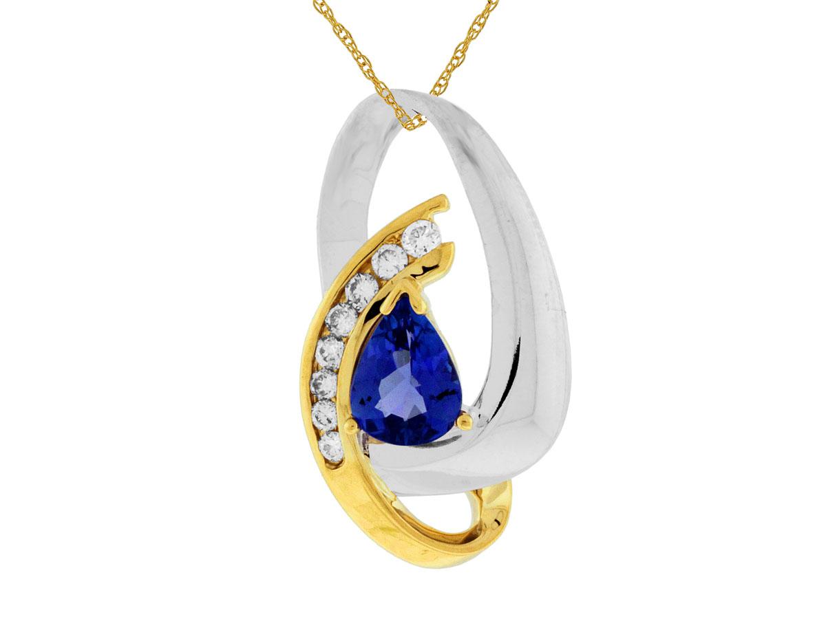 TANZANITE & DIAMOND PENDANT